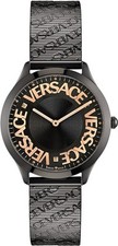 Versace VE2O00622 Logo Halo black rose gold Stainless Steel Women's Watch NEW