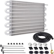 10 Rows Universal Aluminum Remote Transmission Oil Cooler Radiator Converter Kit 10 Rows Universal Aluminum Remote Transmission Oil Cooler Radiator Converter Kit