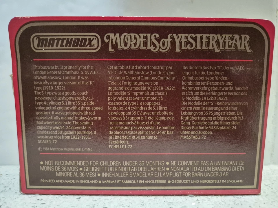 Matchbox Models of Yesteryear Y-23 1922 AEC Omnibus 'Lifebuoy Soap' - Image 4 of 4