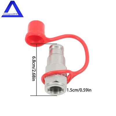 3/8  Flat Face Hydraulic Quick Couplers Male Coupler Set - 3/8  NPT Thread