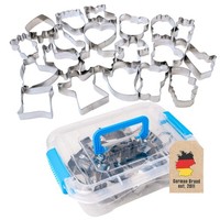 20-Teiliges Keksausstecherset Mit Verschiedenen Formen Und GrößEn Edelstahl