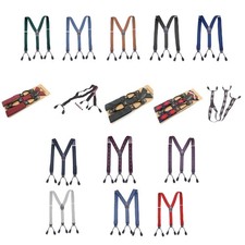 Suspenders Button End Classical Elastic Suspenders for Birthday Wedding Business