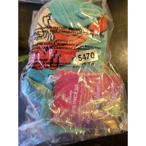 Disney Socks Girls Size 5.5-8.5 Princess Ariel Little Mermiad Low Cut - Picture 8 of 8