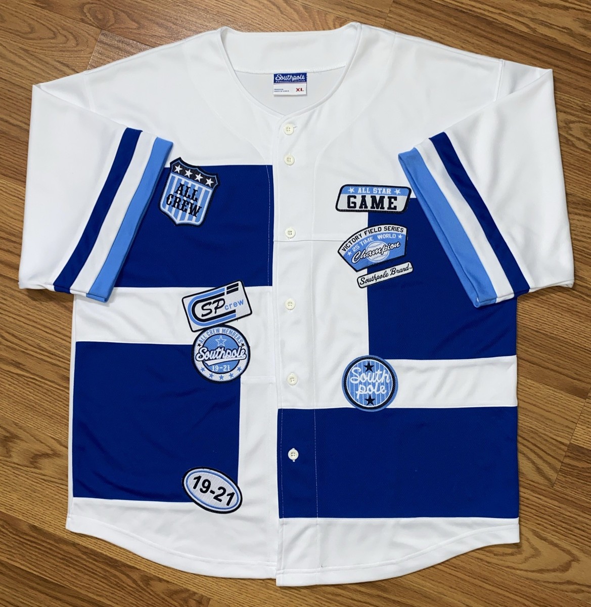 Vintage Southpole All Players Team Baseball Jersey Hip Hop Baggy