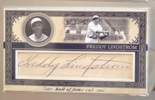 Freddy Freddie Lindstrom  signed Cut Custom Card  New York Giants HOF Autograph