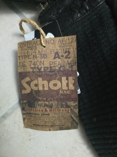 SCHOTT NYC LEATHER NEW  Vintaged JACKET RARE  Brown  w/tags Stunning sz Large  image 13