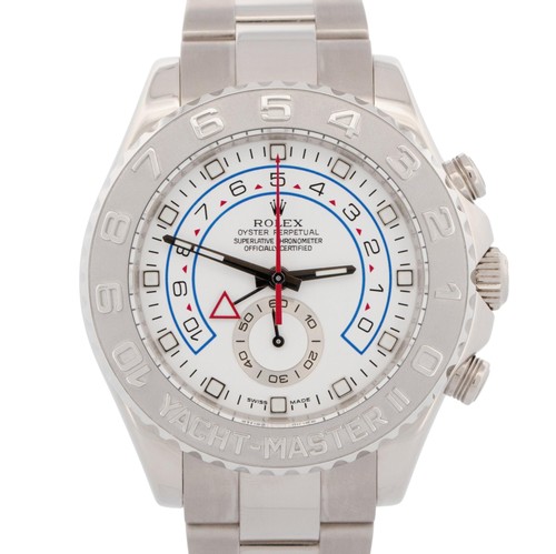 Rolex Yacht-Master II 18K White Gold Platinum Oyster Platinum ...