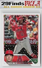 Zach Neto Rookie Baseball Card 2023 Topps Holiday #H140 Angels. rookie card picture