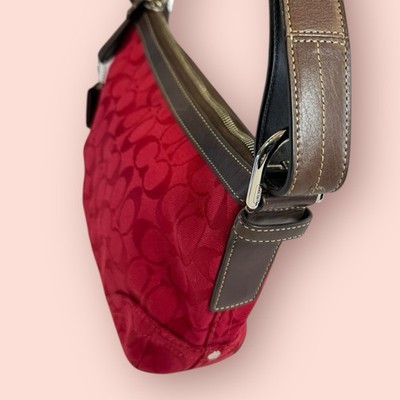 COACH Y2K Vintage Signature Sufflette Shoulder/Crossbody Bag Red