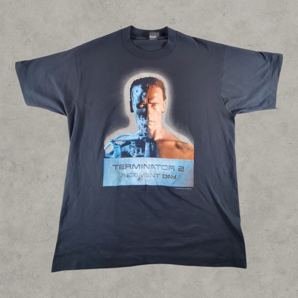 【超貴重】JITTERIN'JINN　1990年2ndツアーグッズ Vintage Terminator 2 Judgement Day Shirt Mens XL Black 1991 90s