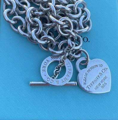 アクセサリー Tiffany & Co. Tiffany Co Return T&co Toggle Heart Tag Heavy Chain Choker