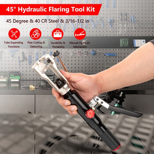 Hydraulic Brake Line Flaring Tool Kit Double Flaring Tool 45° for 3/16" to 1/2" - Bild 7 von 9