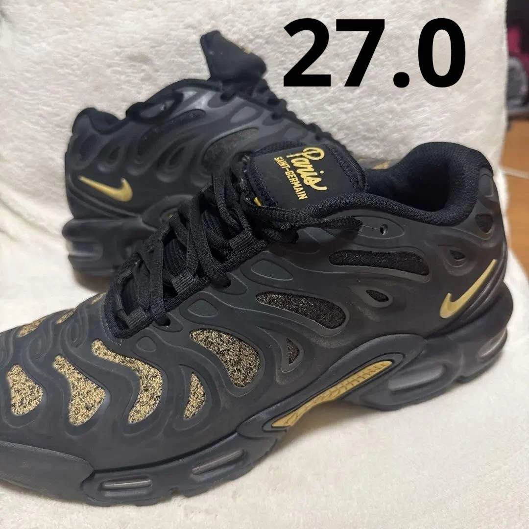 Nike Air Max Plus PSG Sneakers Uomo 9.0US Nero Giallo 27cm Usate Nessun Danno