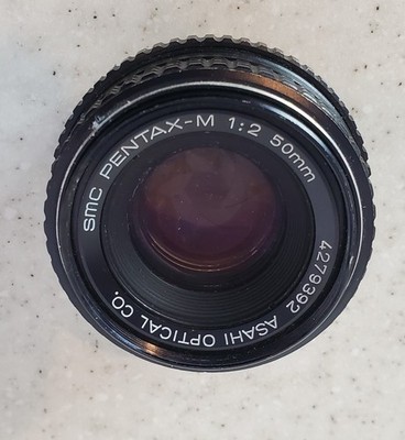 Vintage SMC Pentax-M 50mm f/2 Manual Focus Lens Asahi Optical K Mount Japan