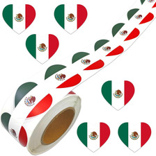 Mexican Heart Stickers - 500PCS National Independence Party Supplies