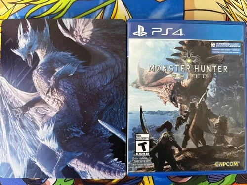 Monster Hunter World PS4 w/ Iceborne Steelbook Case