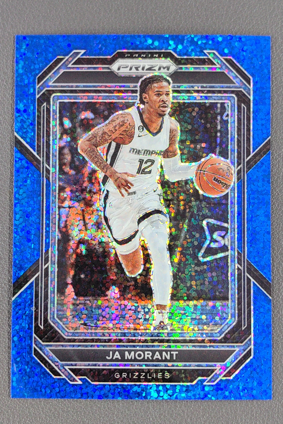 2022-23 Panini Prizm Ja Morant Blue Sparkle /144 #200 Grizzlies