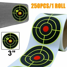 250Pcs 3" Splatter Target Stickers Self Adhesive Reactive Shooting Targets Paper