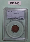 1914-D LINCOLN WHEAT PENNY PCGS VF35 US COPPER ONE CENT COIN SEMI KEY 1,193,000