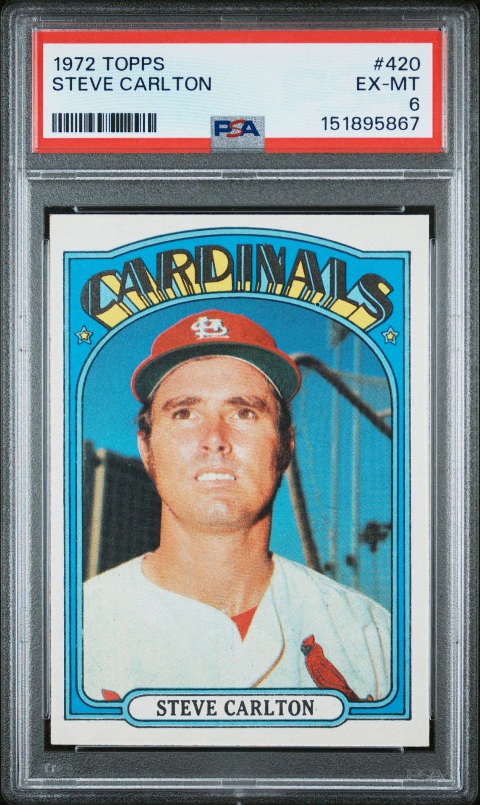 1972 Topps Steve Carlton Cardinals #420 PSA 6