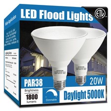 Par38 led Flood Lights Outdoor Light Bulb,Dimmable 1800LM,20W Replace up to 2...