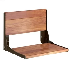 Moen Home Care DN7110OWB Bronze Wall Mounted Teak Wood Shower Seat - READ