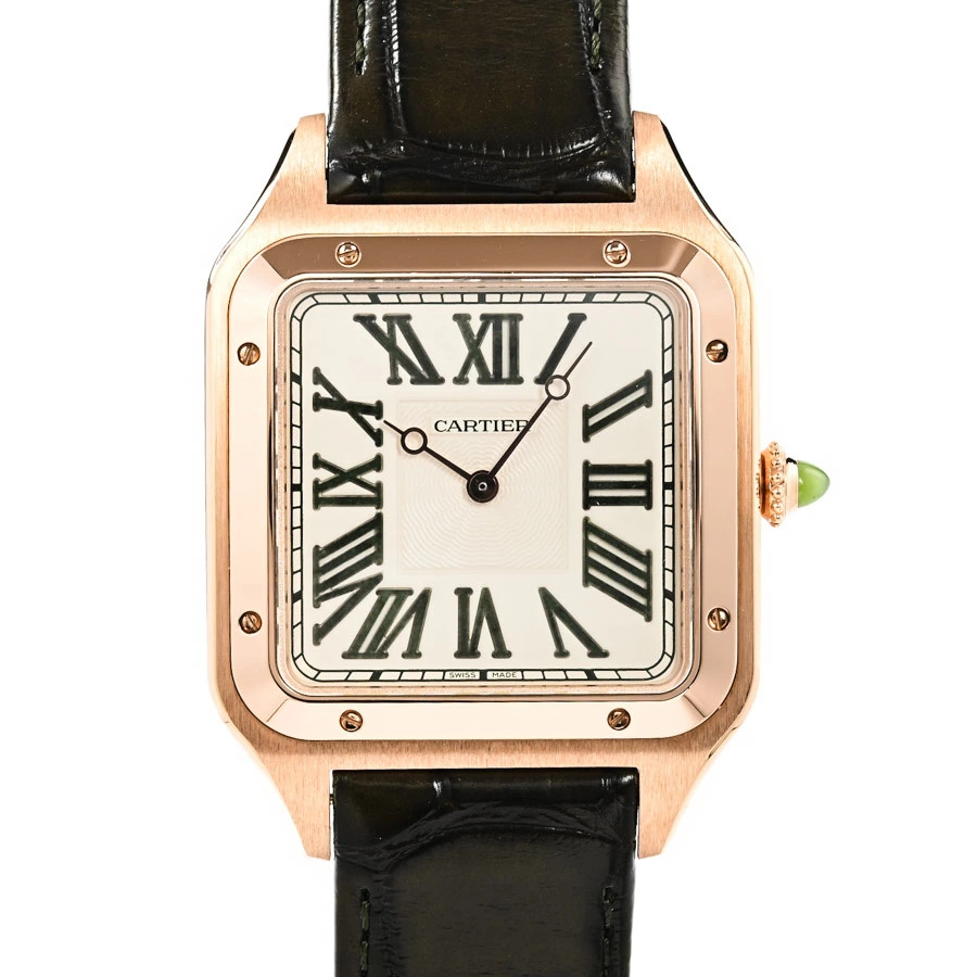 CARTIER Santos-Dumont Xl WGSA0083 White Men's Used Watch #91030