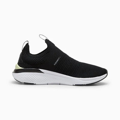 Puma Women's Softride Pro Echo Slip on Black/White Running Shoes (309982-02)