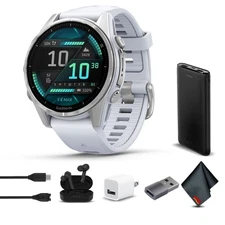 Garmin Fenix 8 43MM AMOLED Sapphire Multisport GPS Smartwatch Silver with