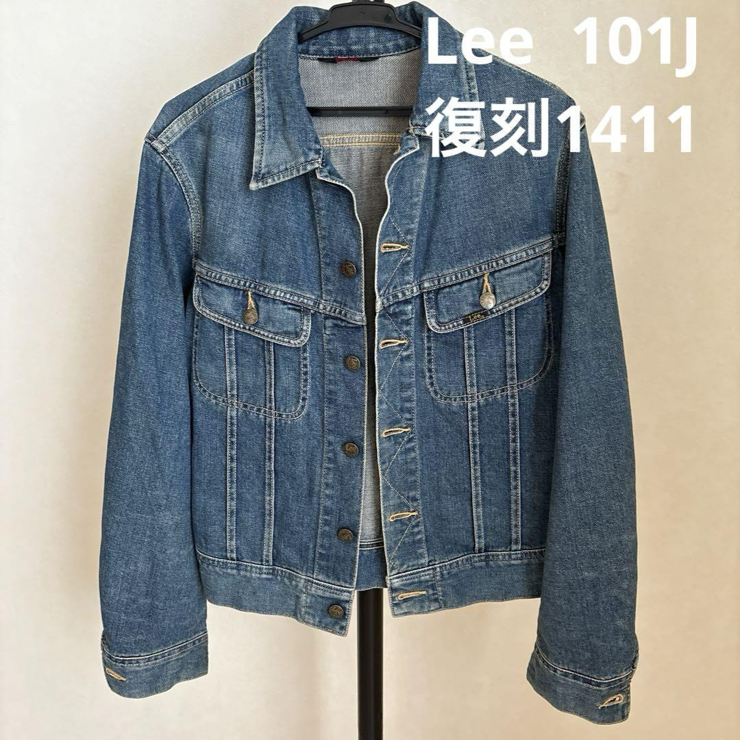 Lee 101-J Denim Jacket Triangle Tag Reprint 1411 Riders size Lee 101-J Denim Jacket Triangle Tag Reprint 1411 Riders size