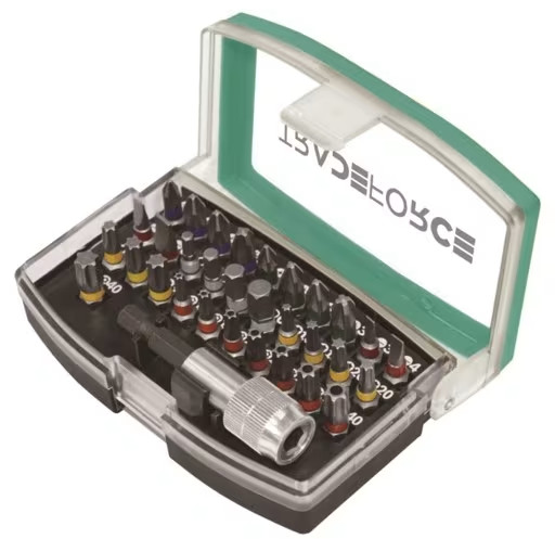 TRADEFORCE Precisione Totale: Set 32 Pezzi Inserti S2 con Codice Colore