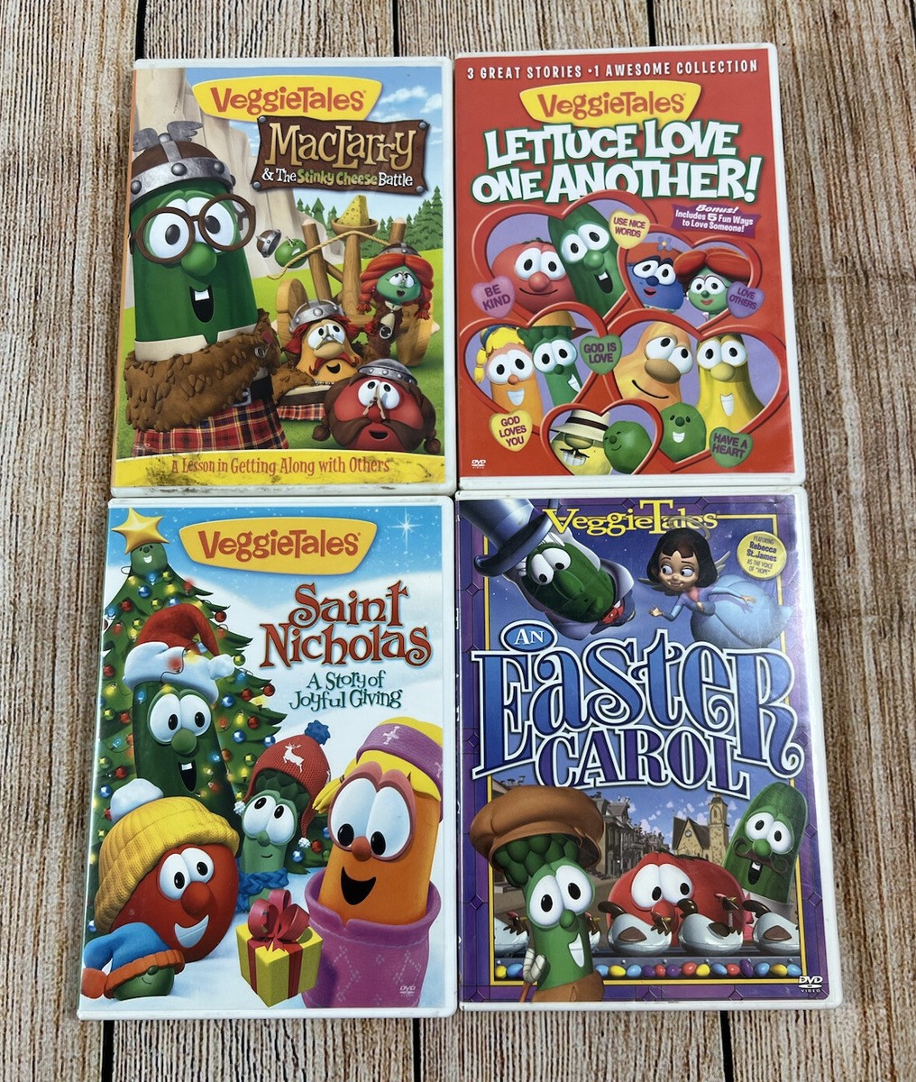 VeggieTales DVD Lot of 4: Saint Nicolas, Maclarry, Lettuce