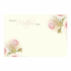 Happy Mother/'s Day Pink Rose on Cream Background 50 Florist Message Cards
