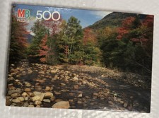 Vintage 1990 MB Croxley 500 Piece Puzzle Saco River White Mountains, NH - Sealed