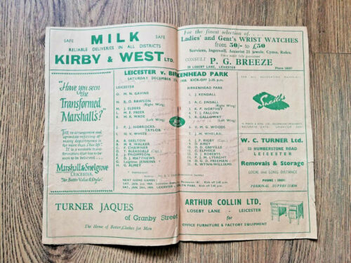 Leicester Rugby Programmes 1953 - 1961 - Picture 9 of 31