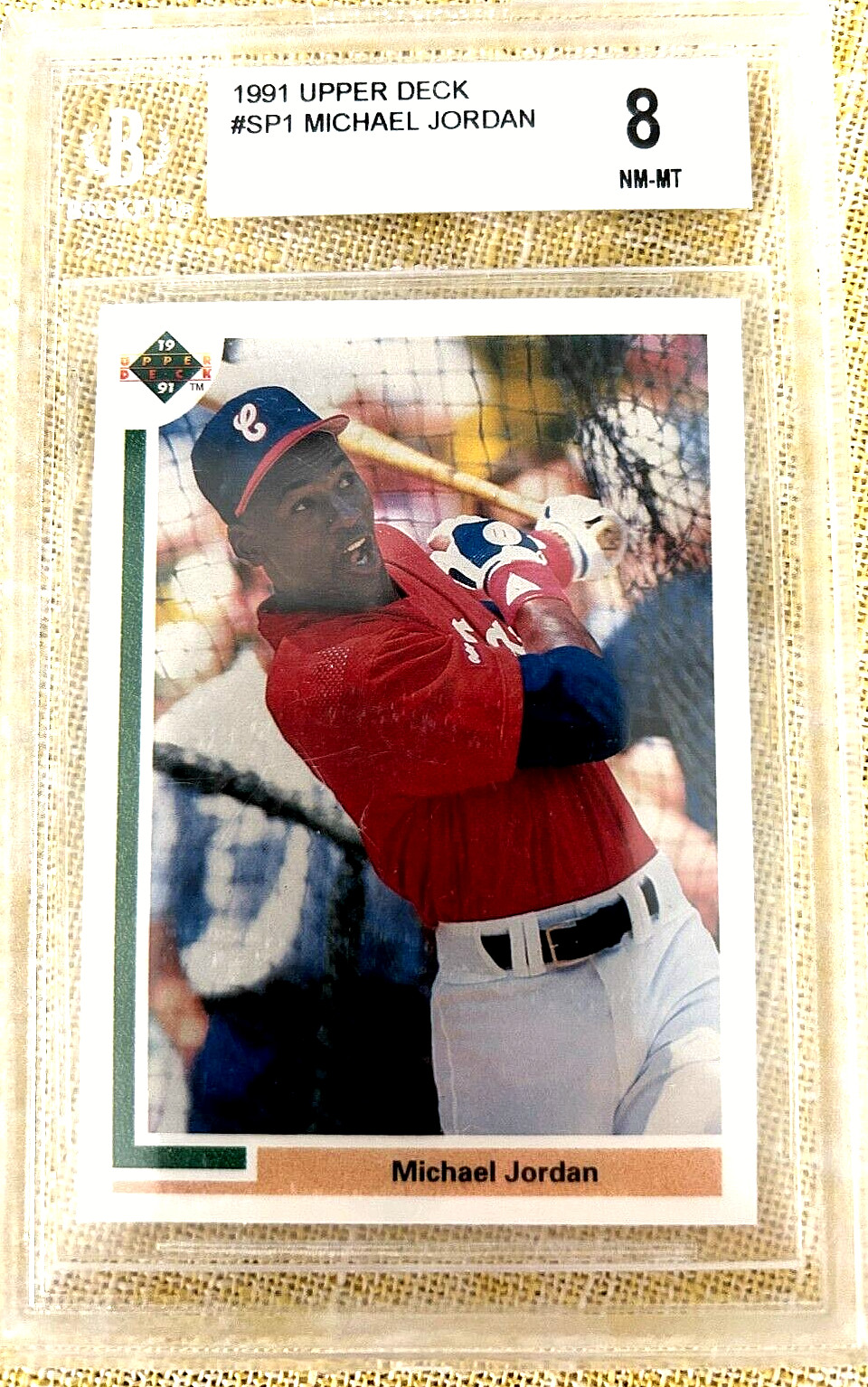 1991 Upper Deck Baseball, #SP1 Michael Jordan, Chicago White Sox, Beckett 8 NMT