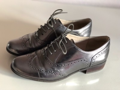 silver brogues clarks
