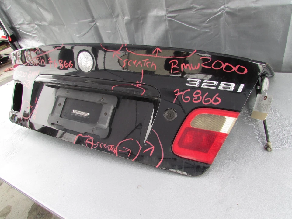 1999 2000 BMW 3 SERIES 328i REAR TRUNK LID HATCH TAILGATE PANEL W/ EMBLEM OEM - Image 2 of 4
