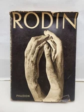 Hardcover Large-Format Book of Rodin Sculptures With Museum Pamphlet 1960's