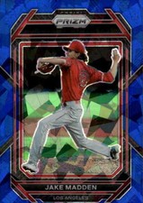 2023 Panini Prizm Jake Madden #61 Blue Ice Prizm Los Angeles Angels 12M