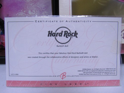 Muñeca Barbie Hard Rock Café Punk Rock 2006 etiqueta rosa L4175 - Imagen 7 de 11