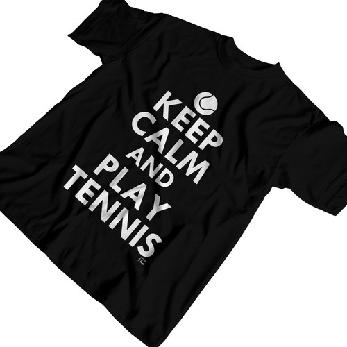 1 T-Shirt Keep Calm and Play Tennis für Herren - Bild 3 von 24