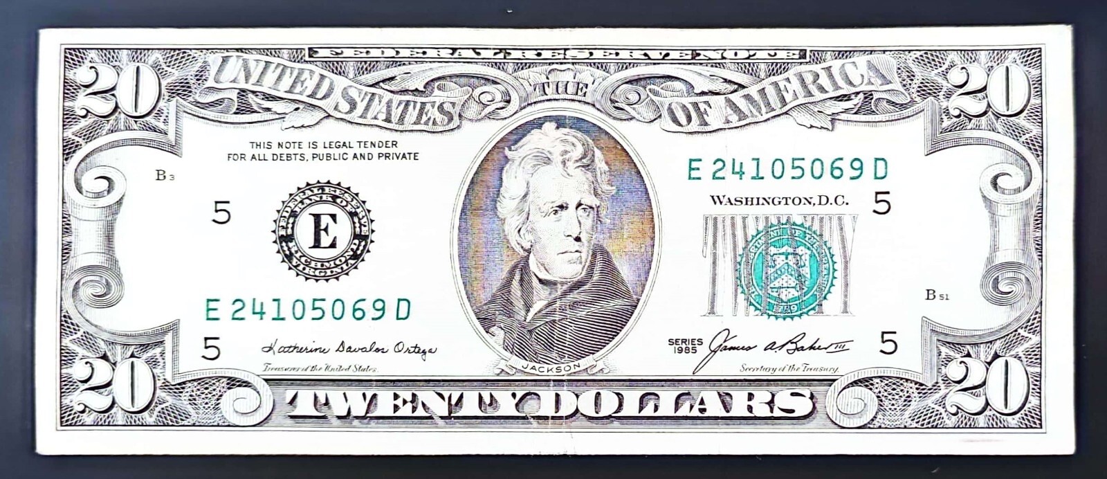 20-dollar-bill-1985-authenthic-e-series-ebay
