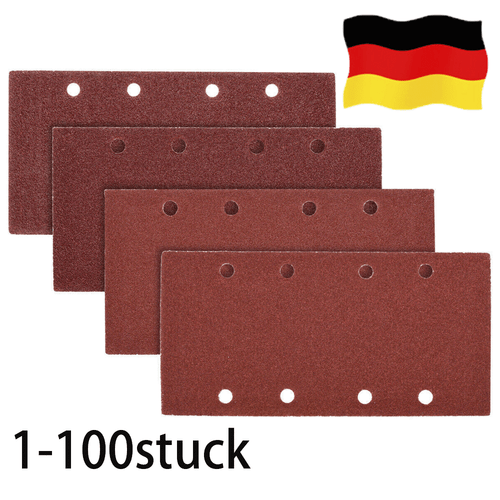 50 pz carta abrasiva 185 mm x 93 mm velcro dischi abrasivi levigatrice multipla - Foto 4 di 13
