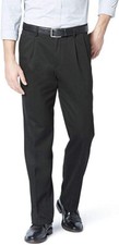 NWT  50 Dockers Mens Classic Fit Easy Khaki Pants - Pleated Black CHOOSE SIZE