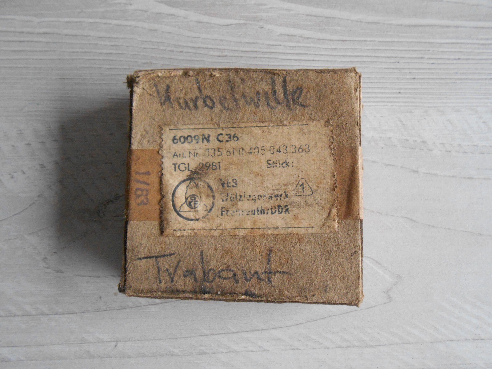 original DDR Führungslager Trabant 601 Kurbelwelle Motor 6009N C36 Kugellager