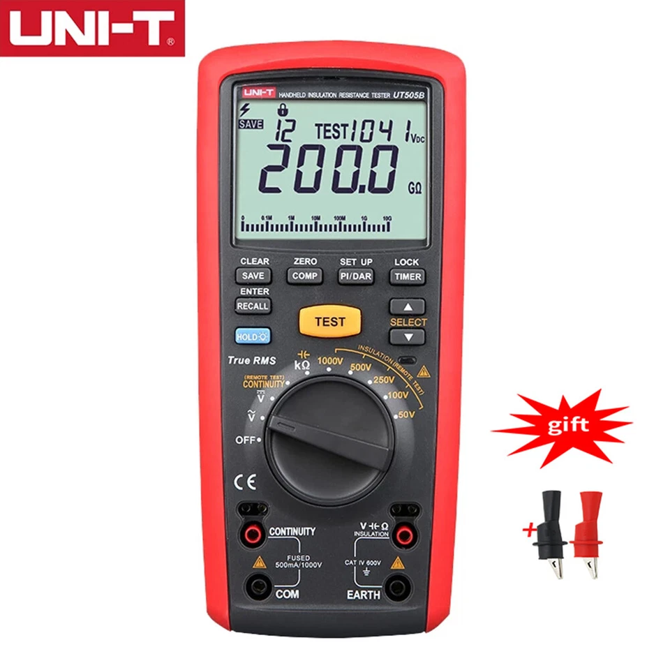 UNI-T UT505B Handheld Digital Insulation Resistance Tester AC/DC Voltage 1000V - Image 2 of 4