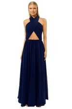 FAME AND PARTNERS Wired Heart Navy Dress Size 12 AU Cocktail Evening