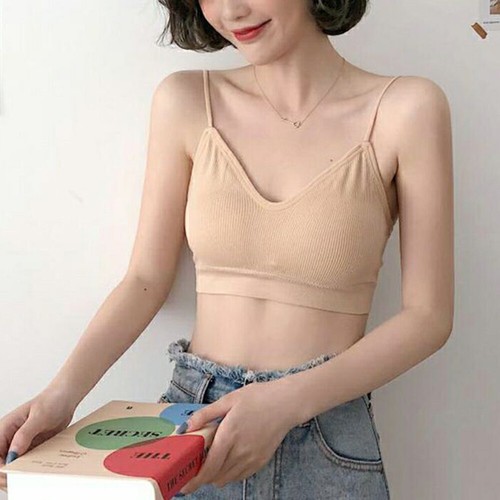 Camisole with Built in Bra Women Tank Tops Padded Bra Vest Undershirt Yoga Bra - Picture 17 of 31