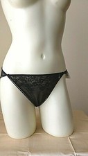 Calvin Klein Ladies Black Panties Tanga Style Size L NWT